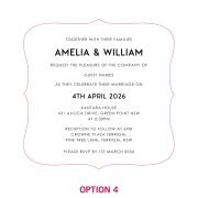 Engraved Royal Style Acrylic Wedding Invitations