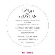 Engraved Round Acrylic Wedding Invitations