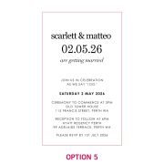 11B Engraved Mirror Acrylic Wedding Invitations
