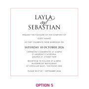Engraved Square Acrylic Wedding Invitations