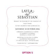 Engraved Royal Style Acrylic Wedding Invitations