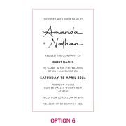 11B Engraved Acrylic Wedding Invitations