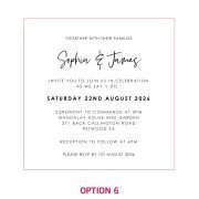 Engraved Square Acrylic Wedding Invitations