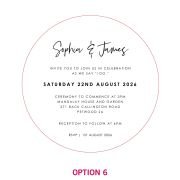 Engraved Round Acrylic Wedding Invitations