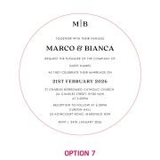 Engraved Round Acrylic Wedding Invitations
