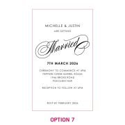 11B Engraved Mirror Acrylic Wedding Invitations