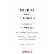 11B Engraved Acrylic Wedding Invitations