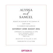 Engraved Square Acrylic Wedding Invitations