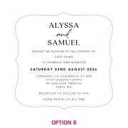 Engraved Royal Style Acrylic Wedding Invitations