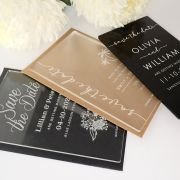 11B Engraved Acrylic ‘Save the Date’ Cards