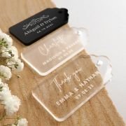 Engraved Acrylic Rectangle Wedding Gift Tags