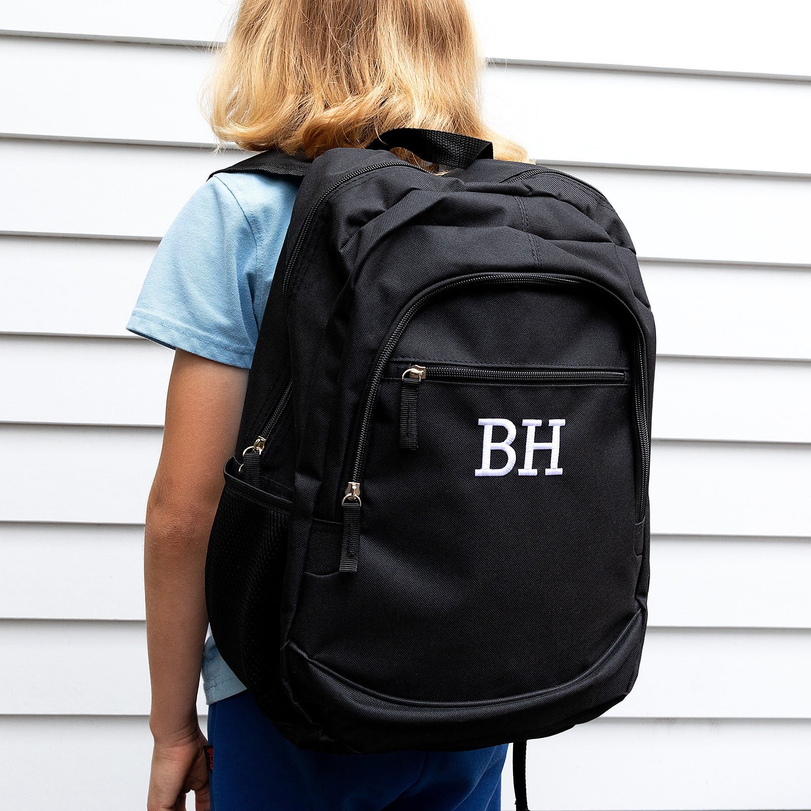 Personalised Back to School 15 Laptop Backpack Black