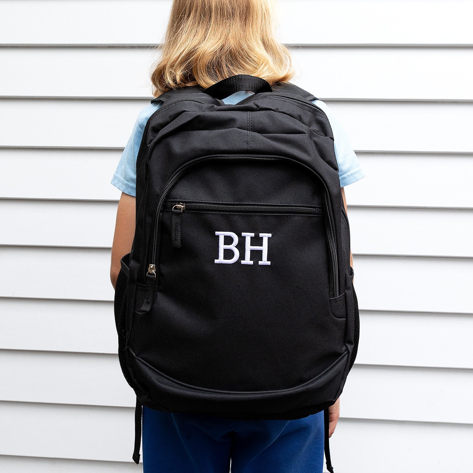Personalised Back to School 15 Laptop Backpack Black