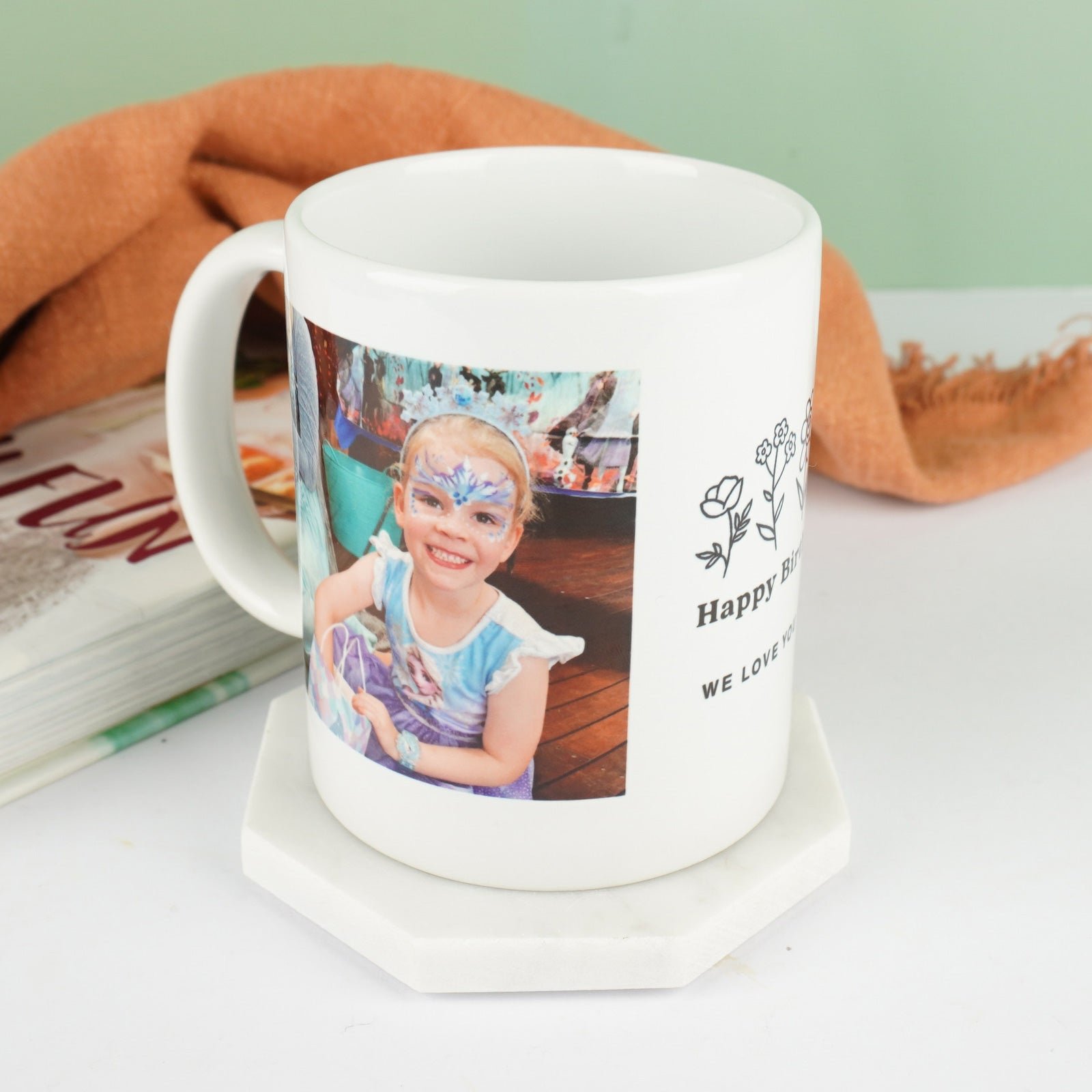 Birthday Photo Printed Coffee Mug 325ml