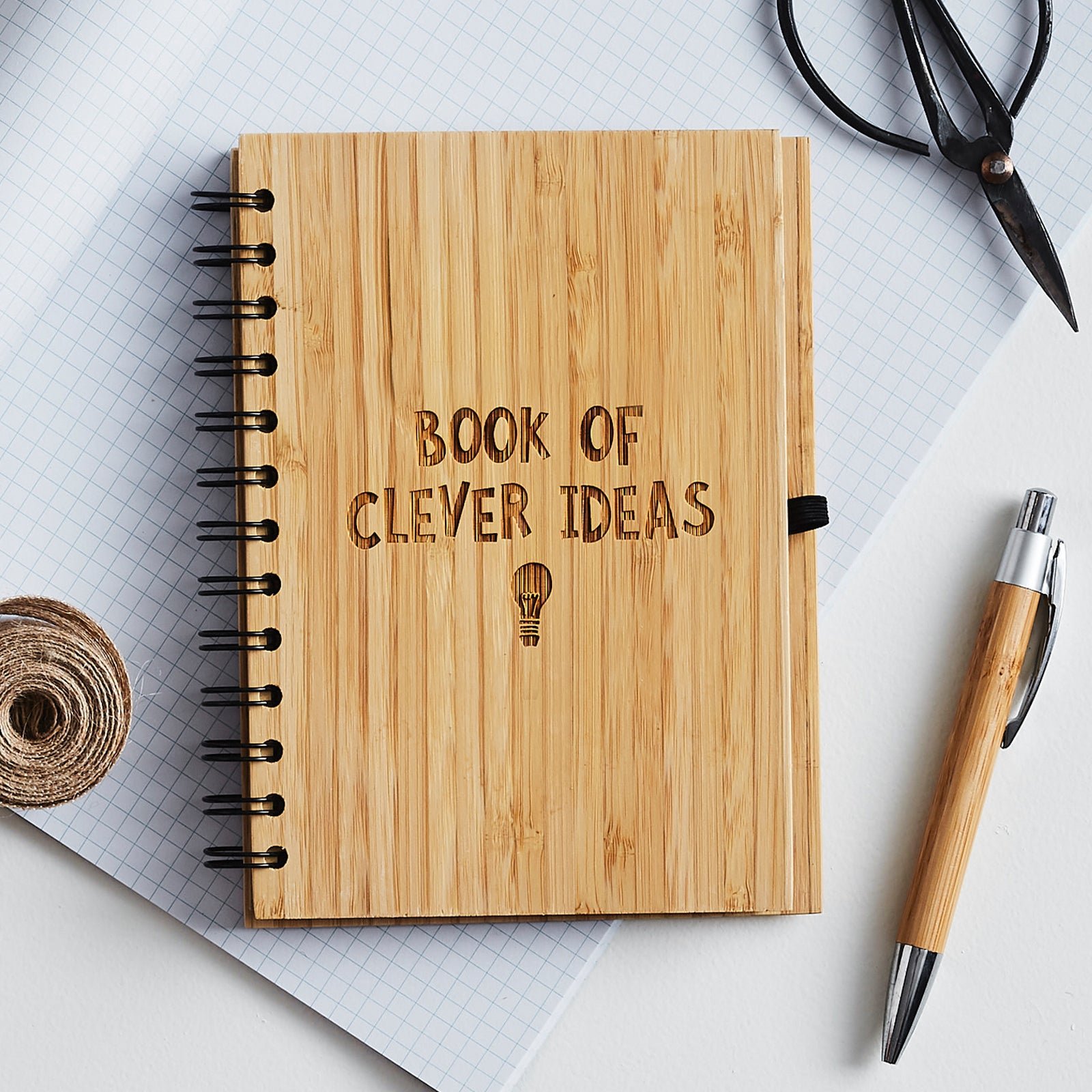 Book of Clever Ideas Engraved Bamboo Notebook