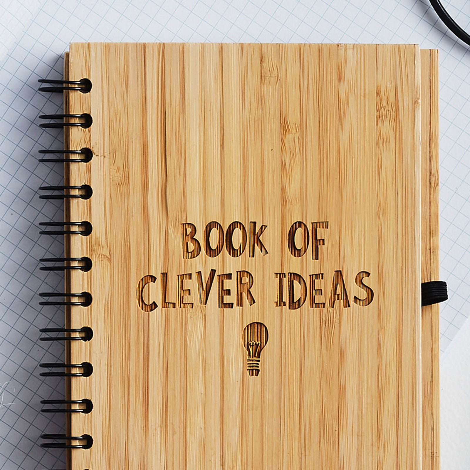 Book of Clever Ideas Engraved Bamboo Notebook