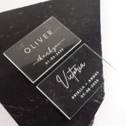 Engraved Clear Acrylic Rectangle Wedding Placecards