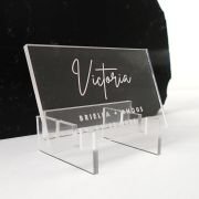 Engraved Clear Acrylic Rectangle Wedding Placecards