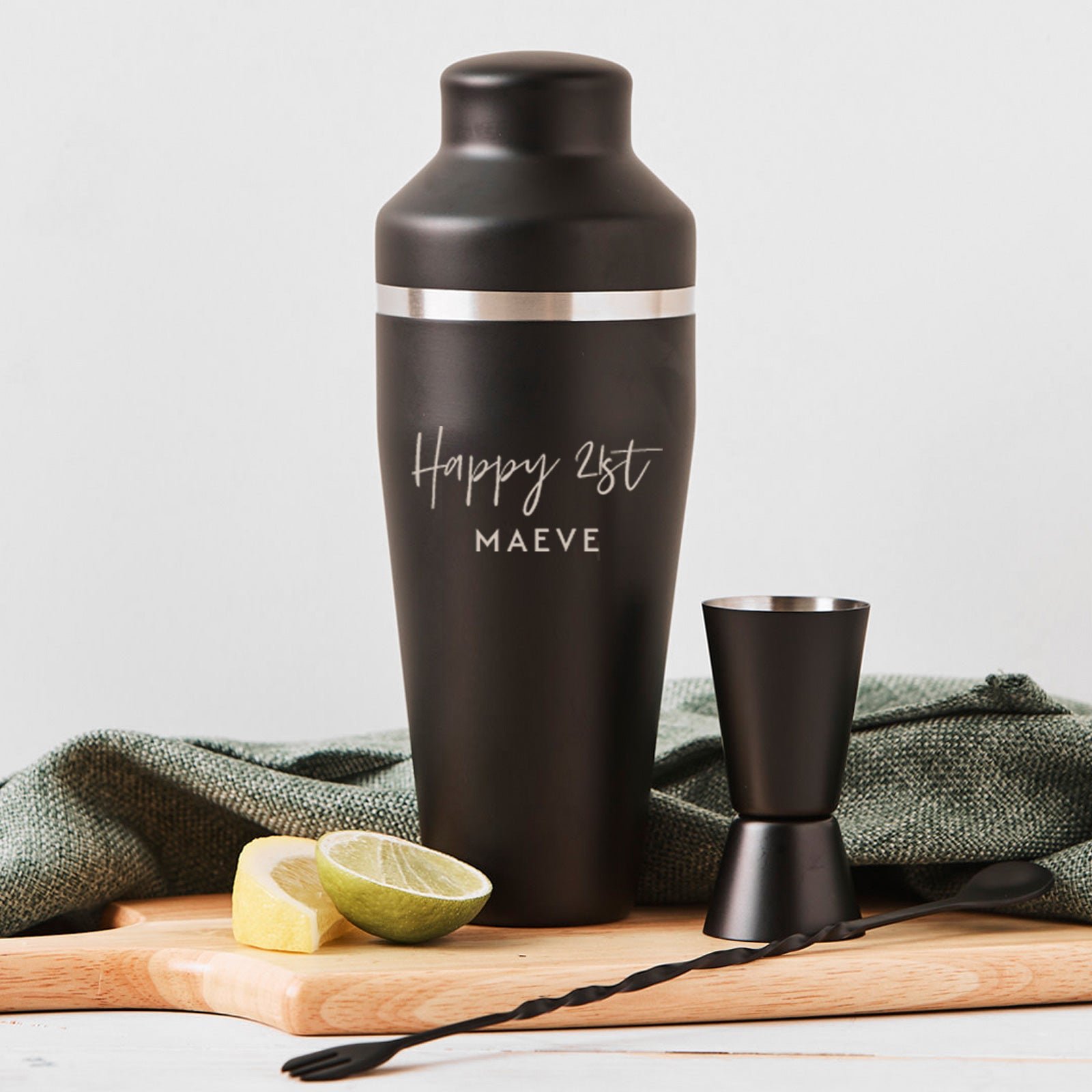 Personalised Cocktail Shaker Set Birthday Gift