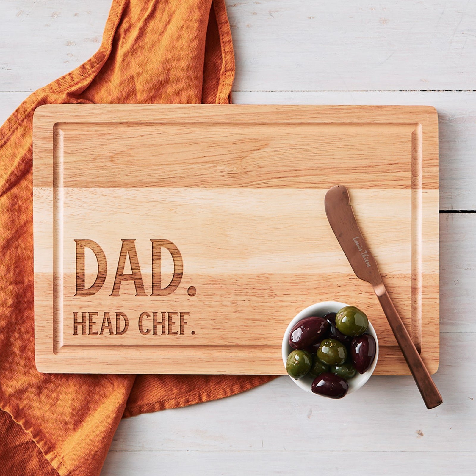 Dad Head Chef Personalised Wooden Serving Board