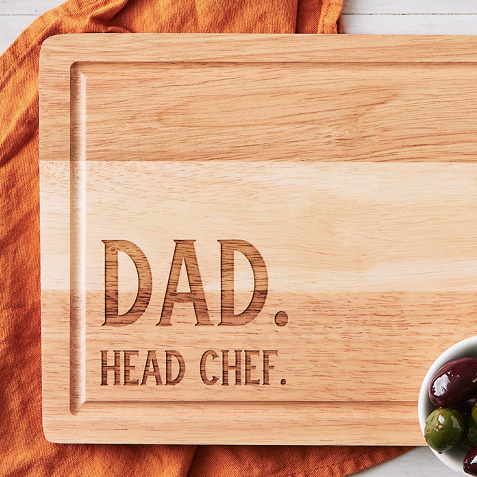 Dad Head Chef Personalised Wooden Serving Board