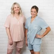 Embroidered Bamboo Short Sleeve Pyjama Set