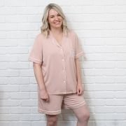 Embroidered Bamboo Short Sleeve Pyjama Set