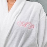 Embroidered Bathrobe Terry Towelling For Her
