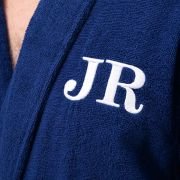 Embroidered Bathrobe Terry Towelling For Him