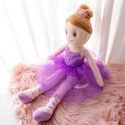 Embroidered Purple Plush Dancer Doll