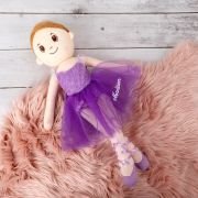 Embroidered Purple Plush Dancer Doll