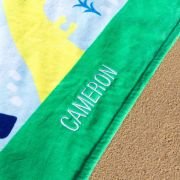 Embroidered Dinosaur Kids Beach Towel