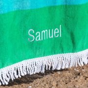 Embroidered Kids Beach Towel Crocodile