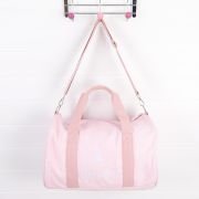 Embroidered Blush Pink Canvas Dance Duffle Bag
