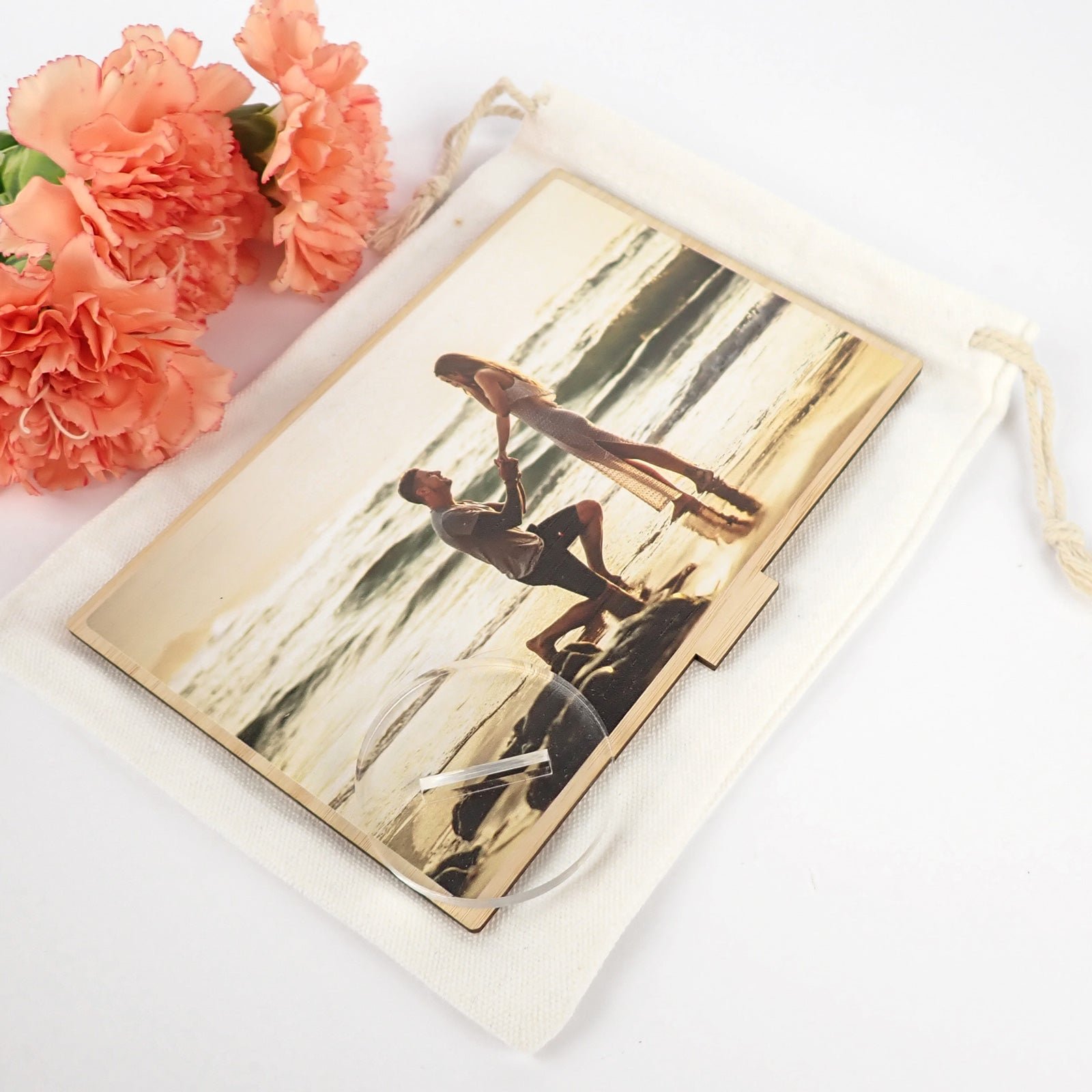 Bamboo Photo Printed Engagement Card