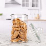 Engraved 1200ml Glass Cookie Jar