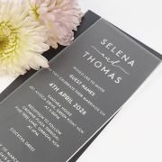 DL Engraved Acrylic Wedding Invitations
