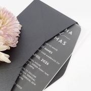 DL Engraved Acrylic Wedding Invitations