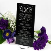 Engraved Acrylic DL Wedding Menus
