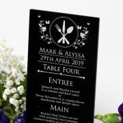 Engraved Acrylic DL Wedding Menus