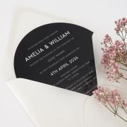 Engraved Round Acrylic Wedding Invitations