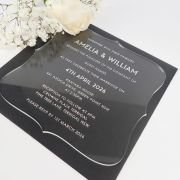 Engraved Royal Style Acrylic Wedding Invitations