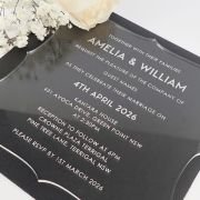 Engraved Royal Style Acrylic Wedding Invitations
