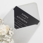 Engraved Square Acrylic Wedding Invitations