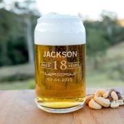 Engraved Birthday Glass Beer Can 470ml