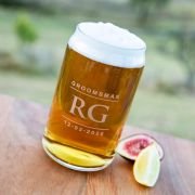 Engraved Bridal Party Glass Beer Can 470ml