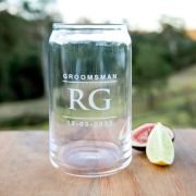 Engraved Bridal Party Glass Beer Can 470ml