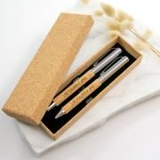 Engraved Cork Pen Gift Boxed Set