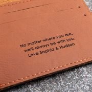 Engraved Leatherette Rawhide Wallet
