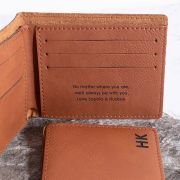 Engraved Leatherette Rawhide Wallet